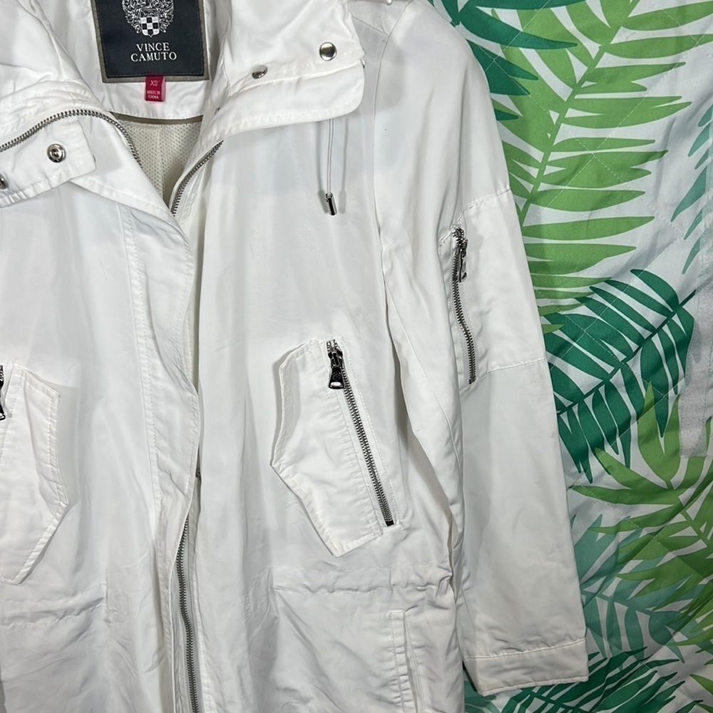 Vince Camuto long white hoodie jacket size XS - Picture 9 of 10
